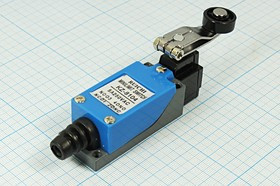 Переключатель концевой(путевой) 82x29 x27, 220В, 5А, (ON)-OFF-(ON), ролик, KZ8104; №14065 ПКонц 82x29 x27\220\ 5\(ON)-OFF-(ON) \\рол\KZ8104\