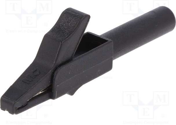 SAGK4-K-21, Зажим "крокодил", 15А, черный, 4мм, 300В, Покрытие: никелированные SAGK4-K-21, Зажим "крокодил", 15А, черный, 4мм, 300В, Покрытие: никелированные