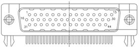 17EBH-044-P-AM-0-10, D-Sub High Density Connectors Plug TH RA Unthreaded 17EBH-044-P-AM-0-10, D-Sub High Density Connectors Plug TH RA Unthreaded