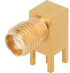 2986-6001, Conn SMA 0Hz to 12.4GHz 50Ohm Solder RA Thru-Hole F Gold Over Nickel Bag