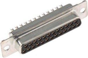 121073-2307 D, ORIGINAL D 25 Way Panel Mount D-sub Connector Socket