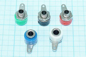 Клемма приборная 4мм, красная, медная; №9890RC клемма приб 4,0\разъём\кр\11x15\ пл\Ni\QZ10-0061Cu