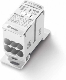 Блок распределительный монтаж на DIN-рейку или на поверхность макс. 125А 2 клеммы на входе; 6 клеммы на выходе IP10 FINDER 9D0151250206 Блок распределительный монтаж на DIN-рейку или на поверхность макс. 125А 2 клеммы на входе; 6 клеммы на выходе IP10 FINDER 9D0151250206