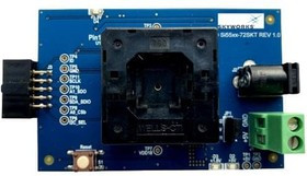 SI538X4X-64SKT-DK, Sockets &amp; Adapters Daughter card featuring a 64-pin QFN socket used in conjunction with a Clock Builder Pro Field Program