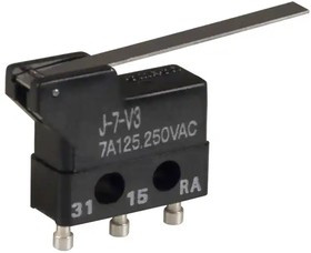 J-7-V3, Basic / Snap Action Switches HINGE LEVER 7A 30gf Au-plated Ag contact