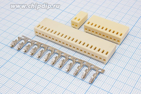 HU-16 pitch 2.54mm+Terminal, Разъём питания низковольтный HU-16 шаг 2.54 мм+клеммный, 16 контактов