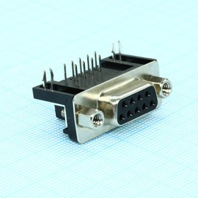 DS1037-01-09FNAKT74, (DRB-09FB), D-SUB розетка 9 выводов на плату 9.4мм угловая DS1037-01-09FNAKT74, (DRB-09FB), D-SUB розетка 9 выводов на плату 9.4мм угловая