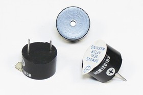 Зуммер магнитоэлектрический с генератором, размер 12x 8, напряжение 1.5В, частота 3.1кГц, контакты 2
