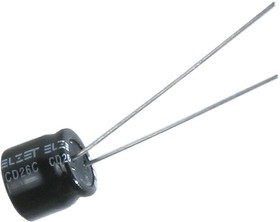 ECAP (К50-35 мини), 220 мкФ, 16 В 8х7мм, Конденсатор электролитический алюминиевый миниатюрный