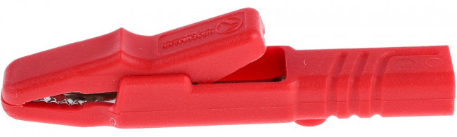 932146101, Crocodile Clip 4 mm Connection, Brass Contact, 25A, Red