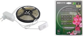 Комплект светодиодной ленты SMD2835-60 LED/м-12 В-4,8 Вт/м-IP65-3000 К (5 м), 24 Вт TDM Комплект светодиодной ленты SMD2835-60 LED/м-12 В-4,8 Вт/м-IP65-3000 К (5 м), 24 Вт TDM
