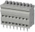 TBL009V-254-08GY-2GY, Fixed Terminal Blocks Terminal block, screwless, 2.54, Vertical, 8, Gray w Gray Button