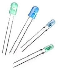 HLMP-AB65-TW0DD, Standard LEDs - Through Hole Blue Diffused 30X70deg