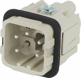 CKM 04, Разъем HDC, "папа", CK/MK, PIN 5, конфигурация выводов 4+PE, размер 21.21, 10А, 250В