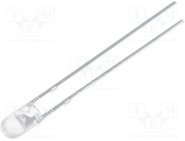 OSW5YK3131B-NO, LED; 3mm; white cold; 3000mcd; 30°; Front: convex; 2.9?3.6V OSW5YK3131B-NO, LED; 3mm; white cold; 3000mcd; 30°; Front: convex; 2.9?3.6V