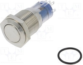 MP0045/1E0NN000S, Pushbutton Switches Vandal Latch Act Flat prof