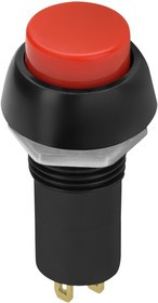 Выключ.-кнопка красная 2 контакта, 250В, 3А, ВКЛ-ВЫКЛ без фиксации PBS-11B, 26856 7