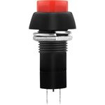 Выключ.-кнопка красная 2 контакта, 250В, 3А, ВКЛ-ВЫКЛ без фиксации PBS-11B, 26856 7