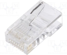 RJ458P8CR, Вилка, RJ45, PIN: 8, Конф: 8p8c, на провод, IDC, обжим
