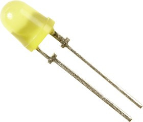 АЛ307ЕМ, Светодиод желтый 50° d=5мм 1.5мКд 590нМ