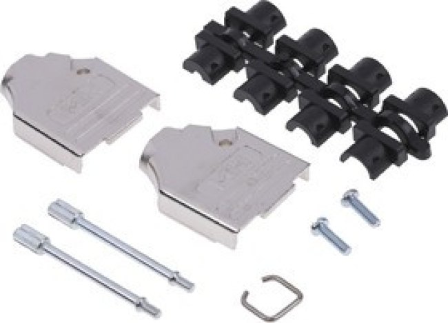 MHDTZK9-K, MHDTZK Series Zinc D Sub Backshell, 9 Way, Strain Relief MHDTZK9-K, MHDTZK Series Zinc D Sub Backshell, 9 Way, Strain Relief