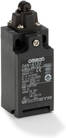 D4N1132, Limit Switch, Roller Plunger, 1NC + 1NO, 2 Snap-Action Contacts