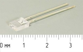 Светодиод прямоугольный белый холодный 20° 2х5х7мм 3000мКд (Ultra White), № 3937 c СД 5 x 2 x 7 \бел