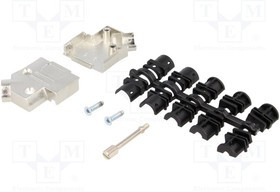 D45ZK09-K, Корпус: для разъемов D-Sub, D-Sub 9pin, D-Sub HD 15pin, UNC4-40