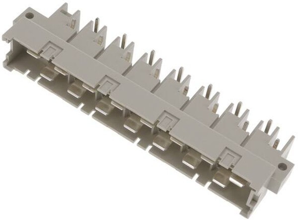 51590291523660LF, DIN 41612 15 Way 5.08mm Pitch, Type H, Right Angle DIN 41612 Connector, Plug