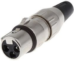 708-0300, XLR Connectors BLK/SILV CABLE 3C