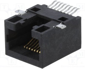 RJJU88141E3H009, Гнездо, RJ45, PIN: 8, Кат: 5, Конф: 8p8c, SMT, горизонтальный