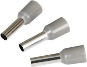 Наконечник-гильза Ншви 4 мм2 с изол. фланцем серый Е4009 уп 100 шт 084-04-26,084-04-026 4670042794135