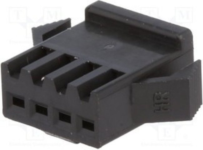 NPPW-04, Провод-провод, вилка, "мама", NPP, 2,5мм, PIN: 4, без контактов