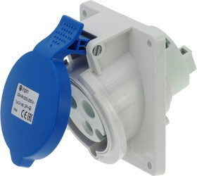 Встраиваемая наклонная розетка 32A/230V/1P+N+E/IP44, фланец 92x100 CA1492