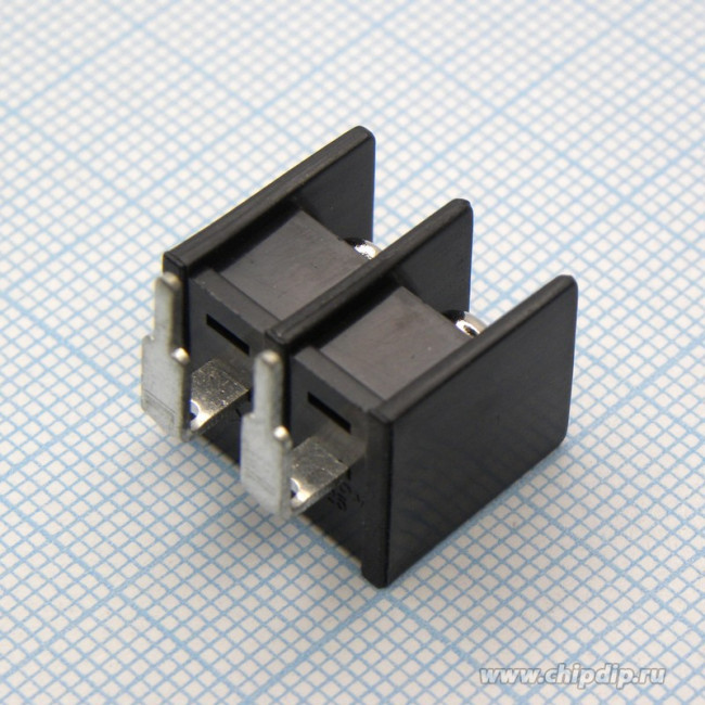 DG25R-B-02P-13-00A(H), Барьерный клеммный блок на 2 контакта. Серия DG25R-B