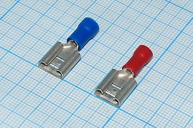 Клемма гнездо 8,3x0,8, 0,4, S0,5-1,5, латунь луженая, ПВХ красная; №1340 клемма гн 8,3x0,8\0,4\S0,5-1,5\лат луж\ПВХ кр\\