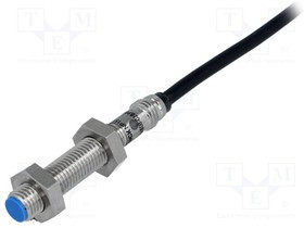 IME08-02BPSZW2S, Датчик: индуктивный, Конф.выхода: PNP / NO, 0-2мм, 10-30ВDC, М8