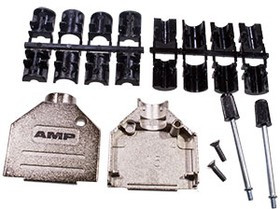 1-1478762-5, ADK Series Zinc D Sub Backshell, 15 Way, Strain Relief