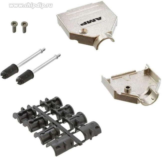 1-1478762-5, ADK Series Zinc D Sub Backshell, 15 Way, Strain Relief