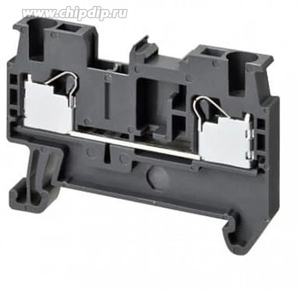 Клемма серии XW5 Push-in Plus , 2.5 мм2, один полюс, одноряд.,1:1, черн., напр.800В, XW5T-P2.5-1.1-1