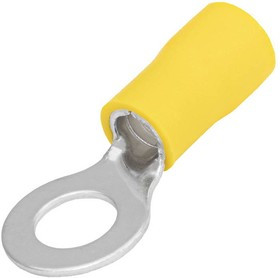 RV5.5-6 yellow, Наконечник кольцевой изолированный RV5.5-6, 48 А, 12-10 AWG, желтый, латунь луженая