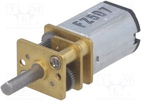 POLOLU-1098, Двигатель: DC, с редуктором, LP, 6ВDC, 360мА, Ось: D профиль, 51: 1