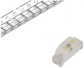 12-215SYGC/S530-E2/TR8, LED; SMD; 0804; yellow green; 16.8?20.5mcd; 2.1x1x0.6mm; 130°; 20mA
