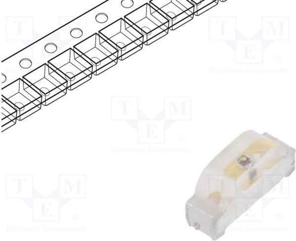 12-215SYGC/S530-E2/TR8, LED; SMD; 0804; yellow green; 16.8?20.5mcd; 2.1x1x0.6mm; 130°; 20mA