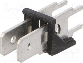 KEYS7832, Наконечник: плоский, 6,3мм, 0,8мм, THT, сталь, луженые, 500В, прямой