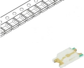 RF-GNS150TS-CF, LED; SMD; 1206; green; 260?900mcd; 3.2x1.6x0.7mm; 140°; 2.8?3.5V RF-GNS150TS-CF, LED; SMD; 1206; green; 260?900mcd; 3.2x1.6x0.7mm; 140°; 2.8?3.5V