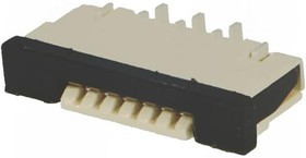 F1003WV-S-06P, Разъем: FFC (FPC), вертикальный, PIN: 6, ZIF, SMT, 0,5А, 30мОм, 1мм