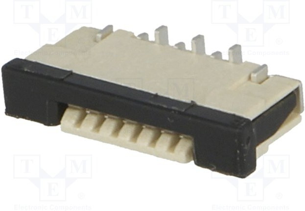 F1003WV-S-06P, Разъем: FFC (FPC), вертикальный, PIN: 6, ZIF, SMT, 0,5А, 30мОм, 1мм