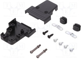 TRI-P-15-K, Корпус для разъемов D-Sub, D-Sub HD 26pin,D-sub 15pin, тройной