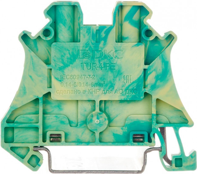 TUR-4-PE, Клемма заземления , винтовой зажим, 2 точки подключения, 4 кв.мм